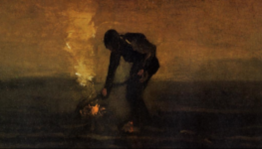 Peasant Burning Weeds by Vincent Van Gogh