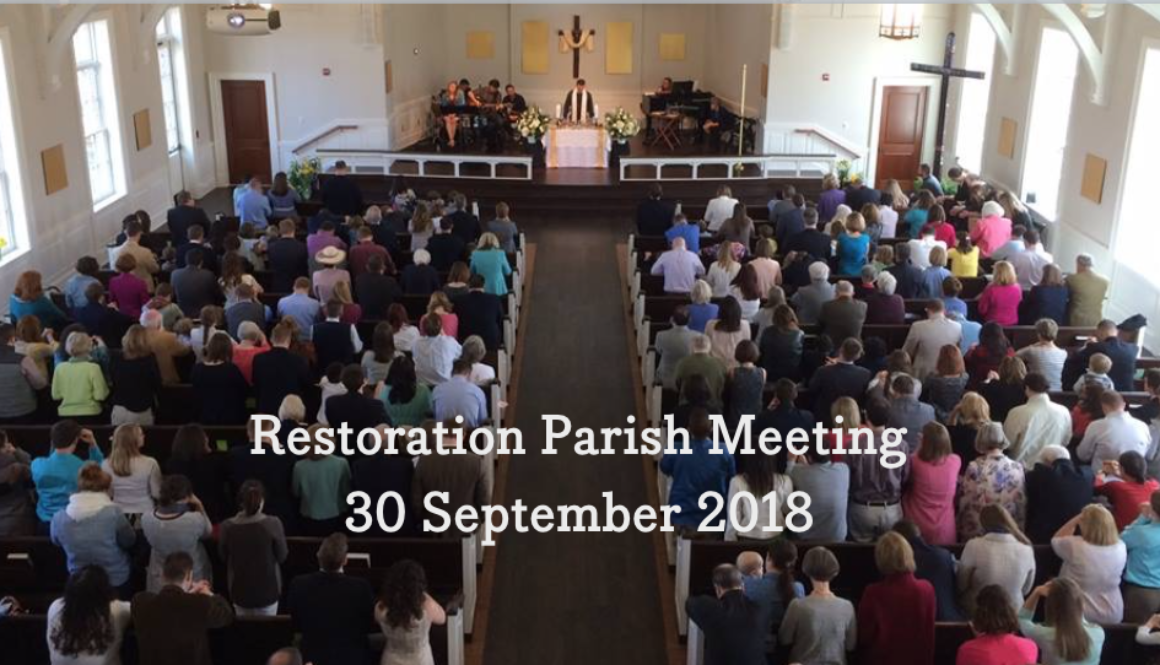 Parish Meeting – Restoration Anglican Church